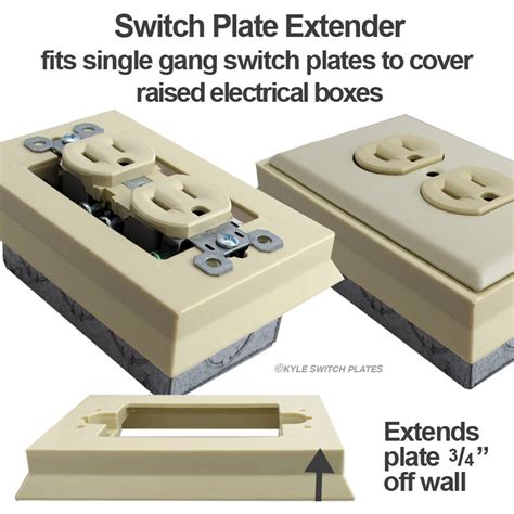 electric box extensions white|extension box with individual switch.